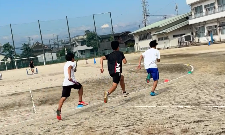 中学校での練習